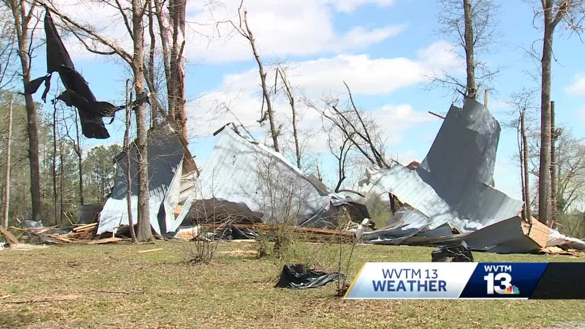 EF1 tornado damage confirmed in Pickens County, Alabama