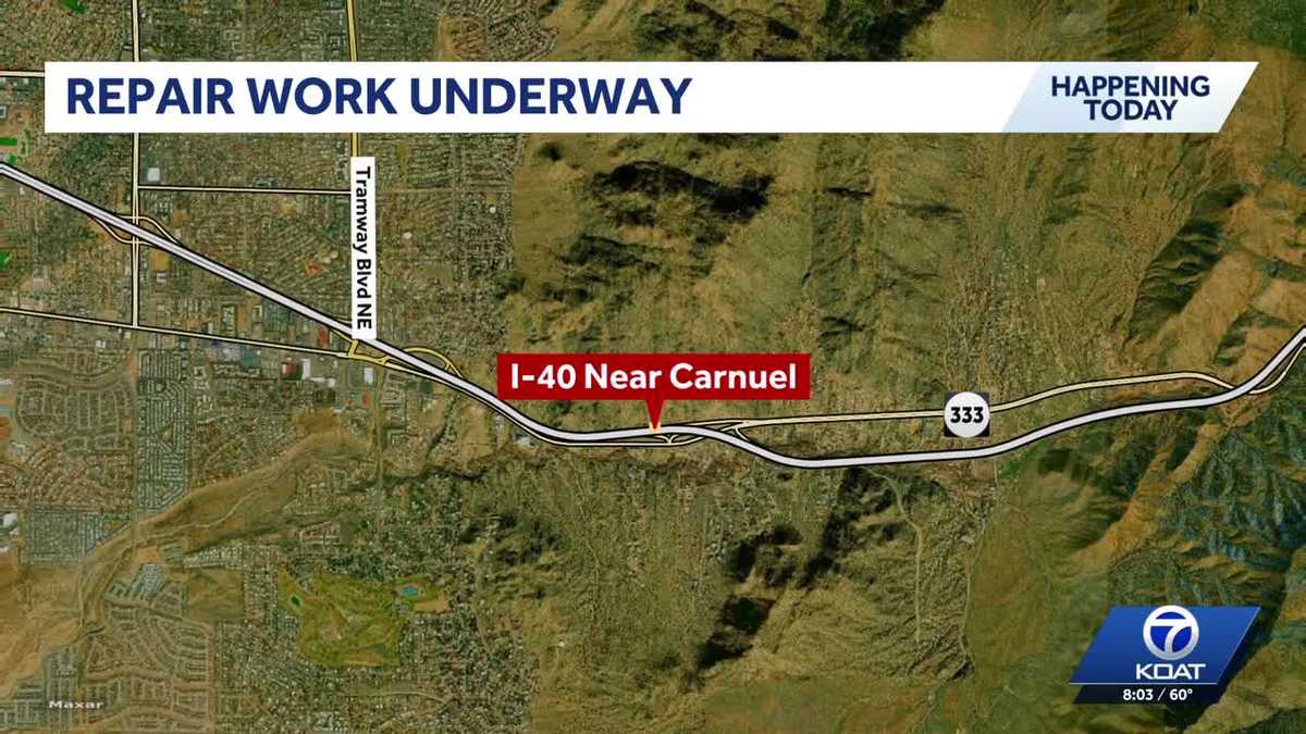 Weekend lane closures planned on I-40 just east of Albuquerque