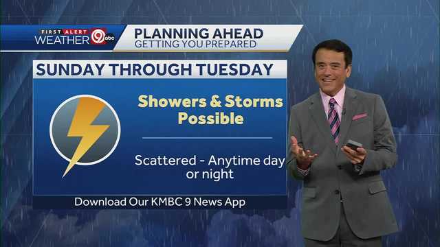 Rain Chances Return for Sunday through Tuesday