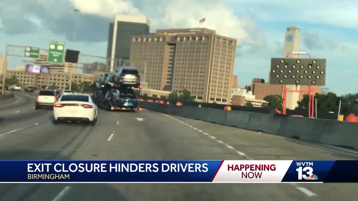 Exit ramp closure hinders travel for Birmingham drivers