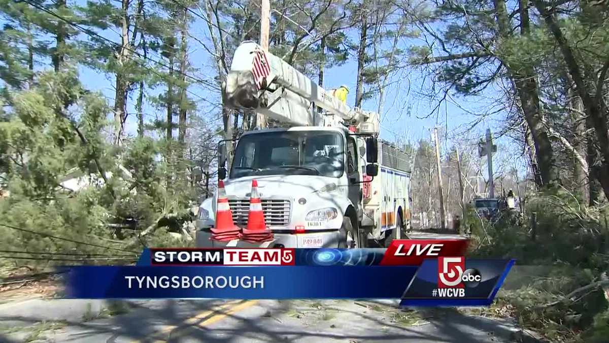 Crews work to restore power after trees rip down wires