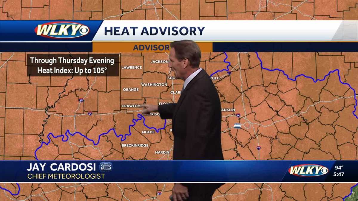 Heat advisory extended into Thursday