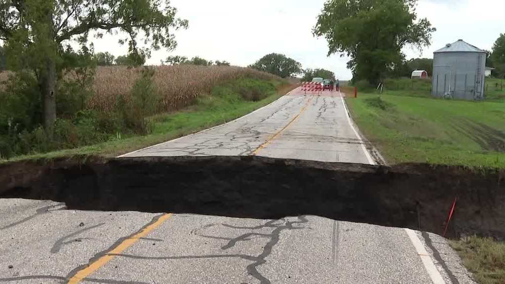 Iowa flooding: Missing man may have driven over collapsed road - KETV