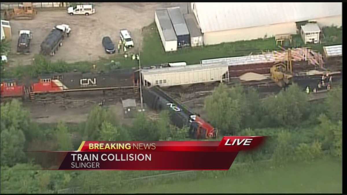 Train collision causes overnight evacuation in Slinger