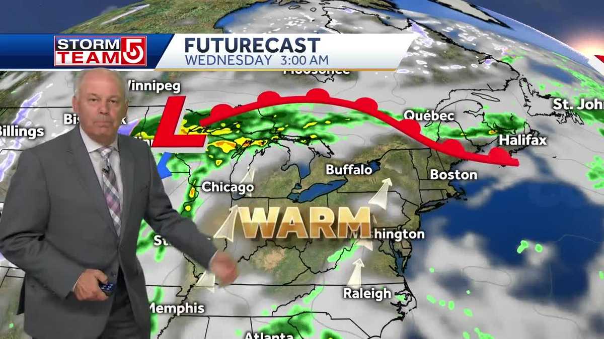 Video More warm, humid air arrives for Wednesday