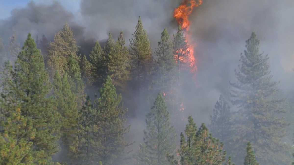 7 spot fires along I-80 merge into 4, force people from homes