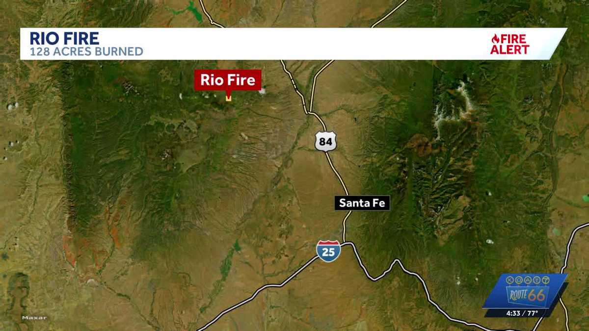 Rio Fire burning in the Santa Fe National Forest