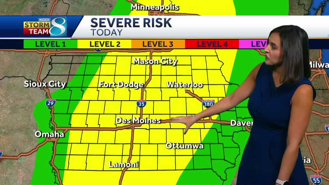 Severe weather threat returns to Des Moines later today