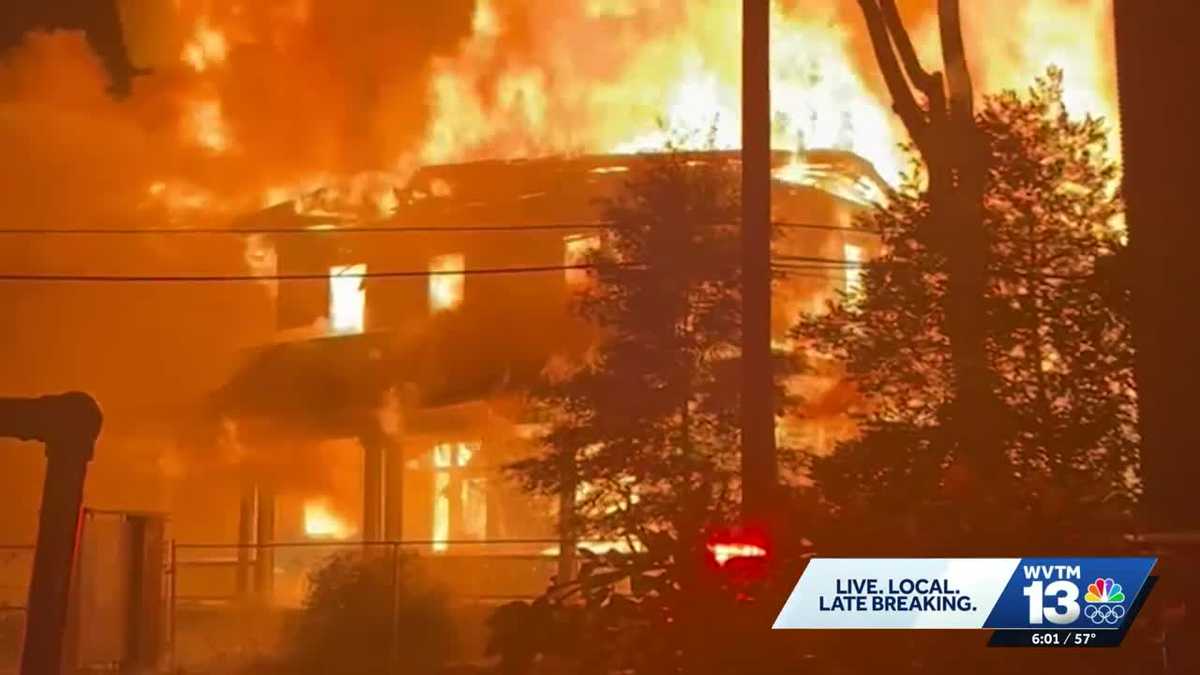 Video captured through window of neighboring building shows massive ...