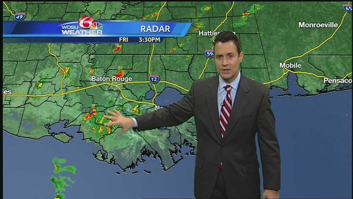 Friday evening: weekend cold front to bring showers and storms