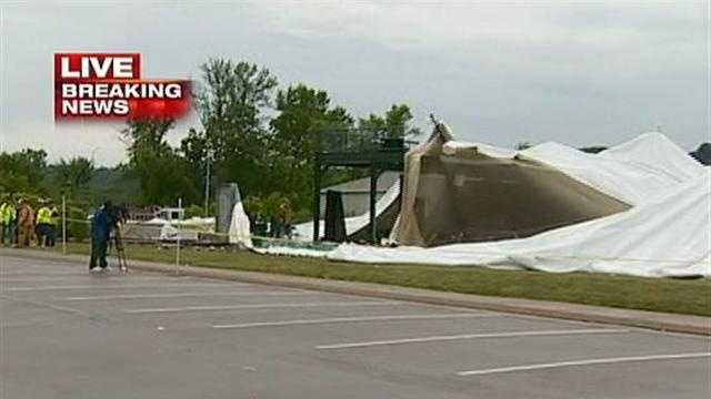 Golf dome at RMU Island Sports Center collapses in storm