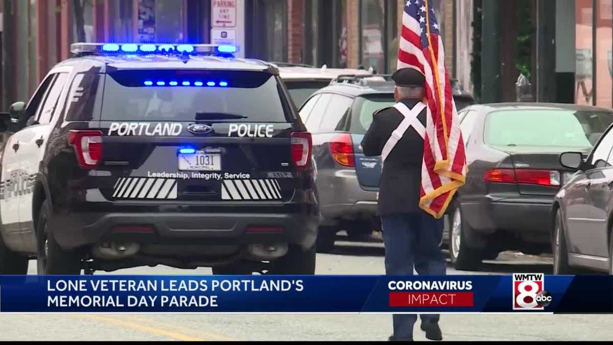 Portland Memorial Day parade features single veteran, police escort