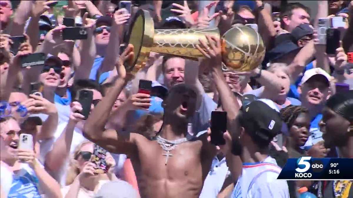 Thunder fans camped out overnight to claim parade spots