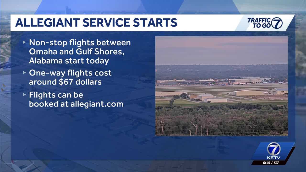 Allegiant begins nonstop flights from Omaha to Gulf Shores