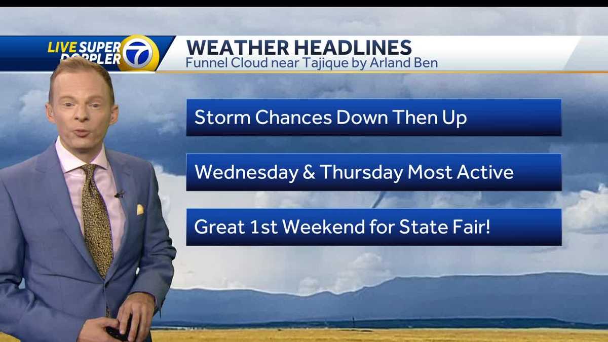 Storm chances will increase throughout the week