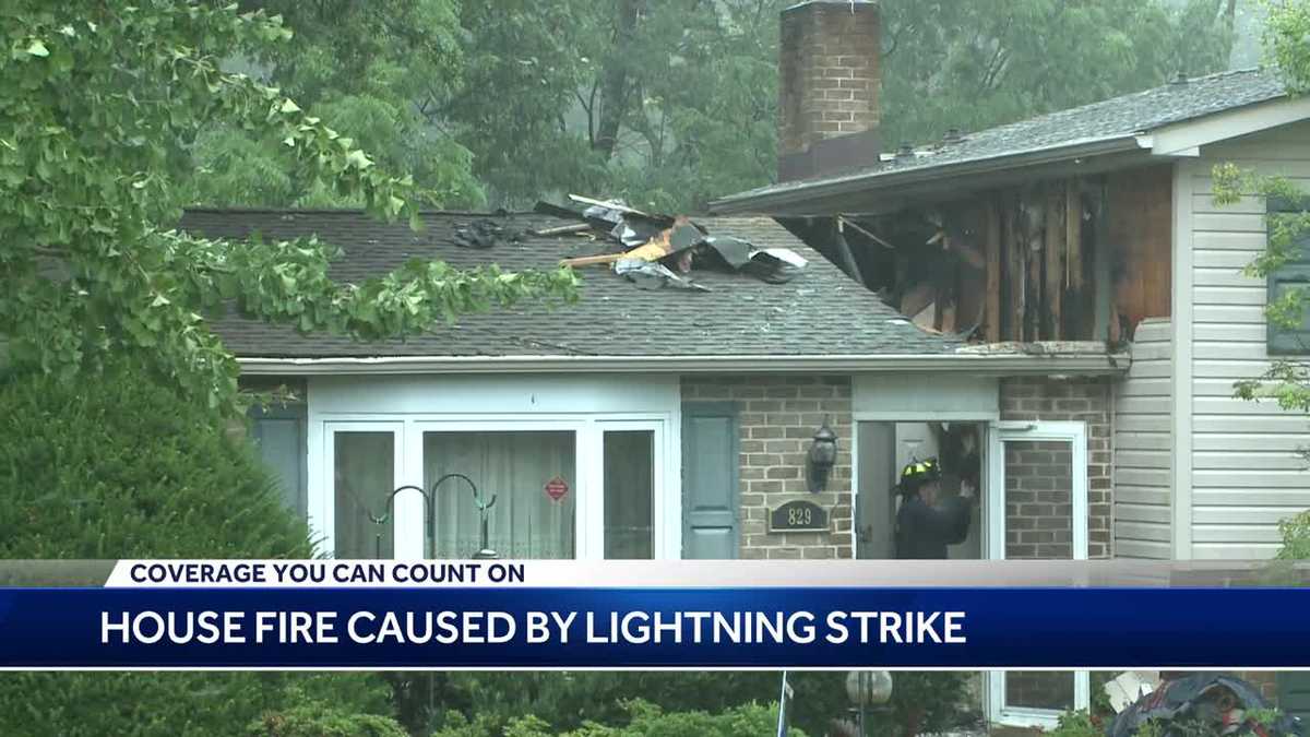 House deemed unlivable after lightning strike sparks fire in York ...