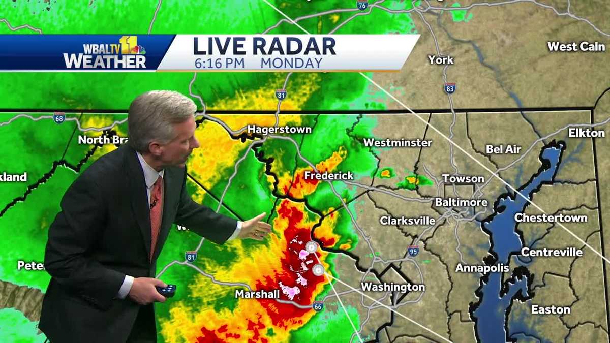 Severe storms moving through region