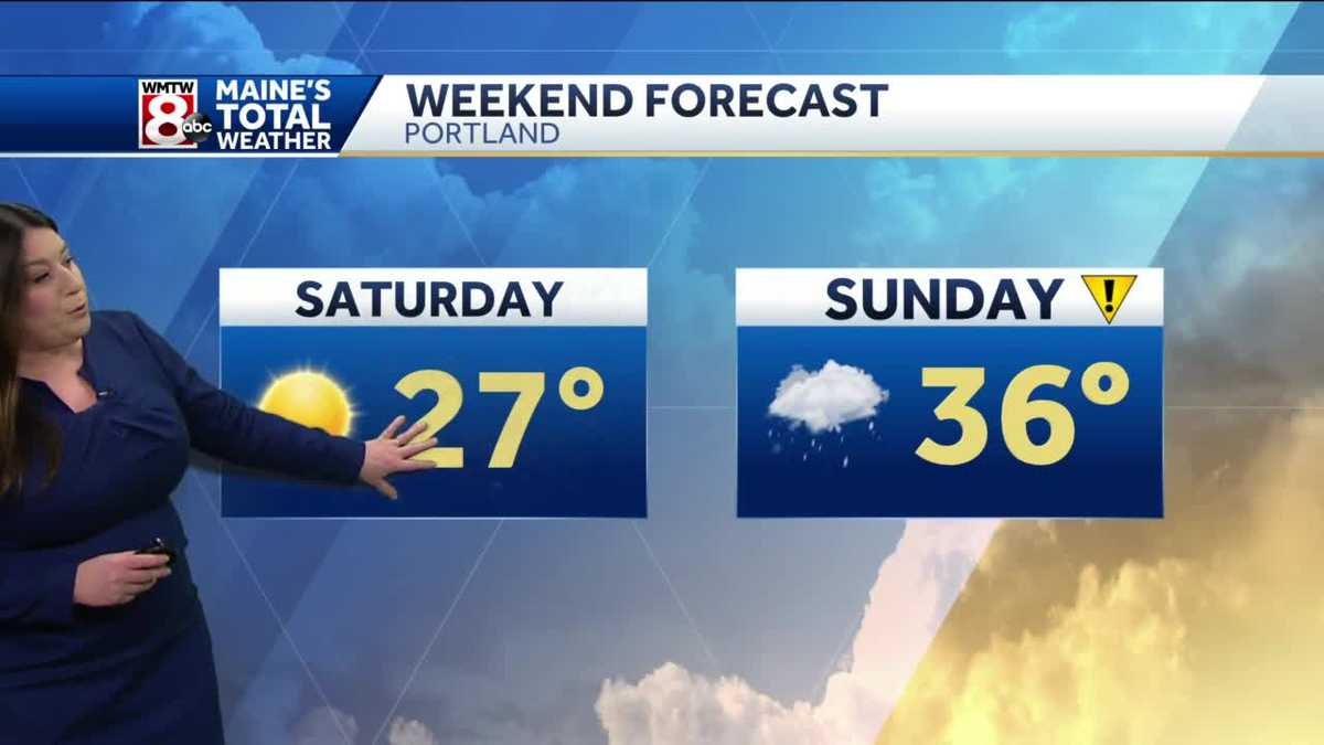 A split weekend with Saturday sun, wintry mix Sunday