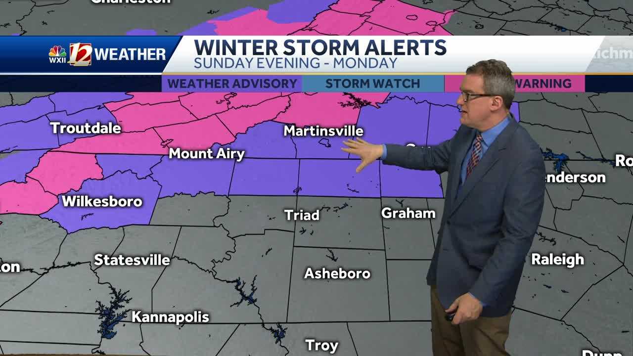 WATCH: Wet Sunday Weather Turns Wintry Monday