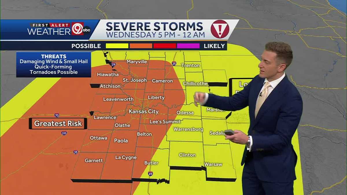 KANSAS CITY WEATHER: Severe thunderstorms likely tonight