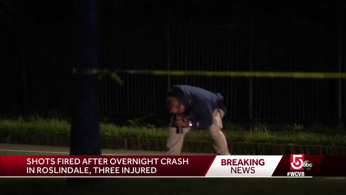 Shots fired after car crash in Roslindale