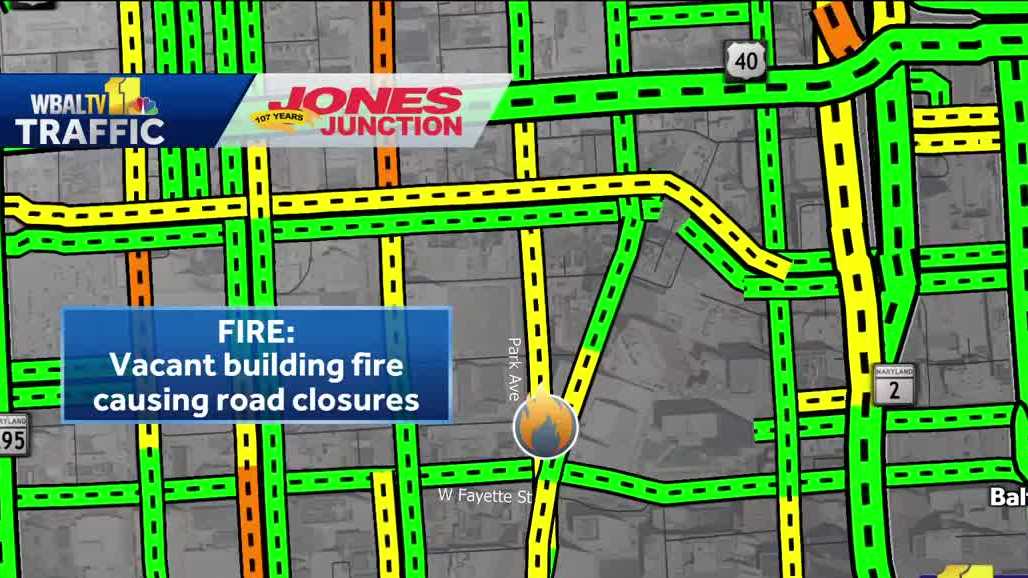 2-alarm fire shuts downtown Baltimore streets