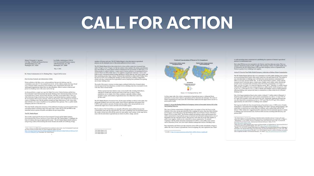 Groups call on government agencies to address nitrate pollution in water