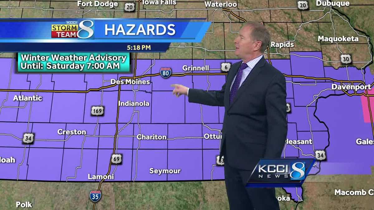 Videocast Snow chances back again this evening