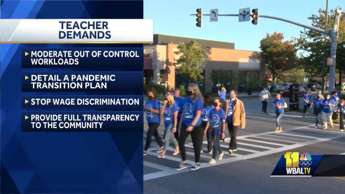 Anne Arundel County teachers hold rally outside Board of Ed.
