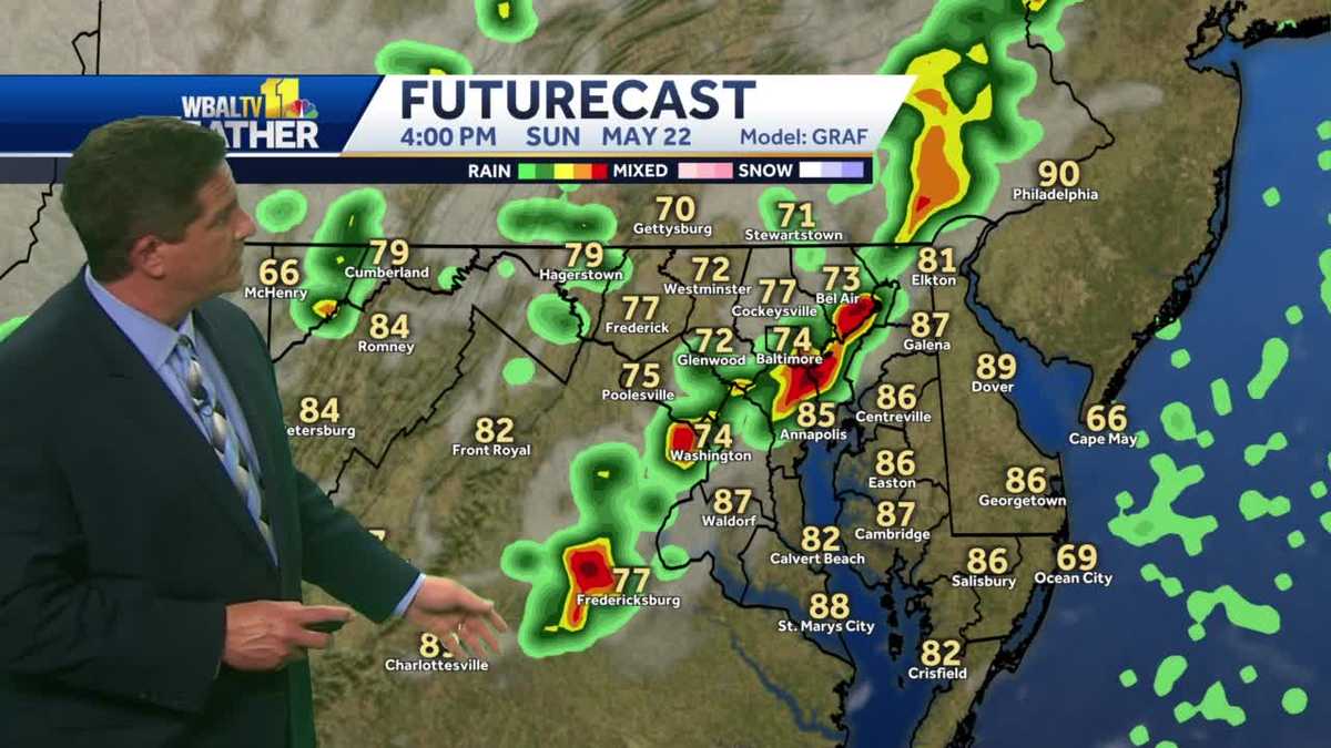 ⚠ Impact Day Sunday due to possible strong afternoon storms