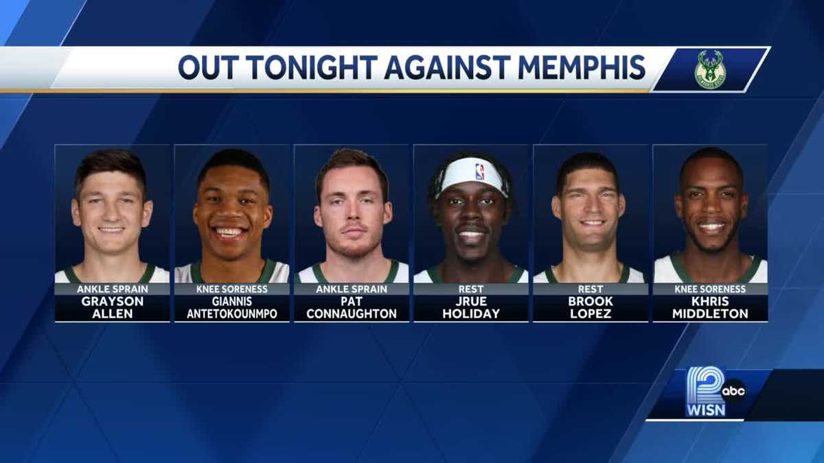 Bucks won’t have most key players Friday vs. Grizzlies