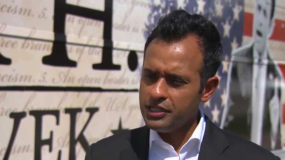 Vivek Ramaswamy explains his strategy to beat Donald Trump