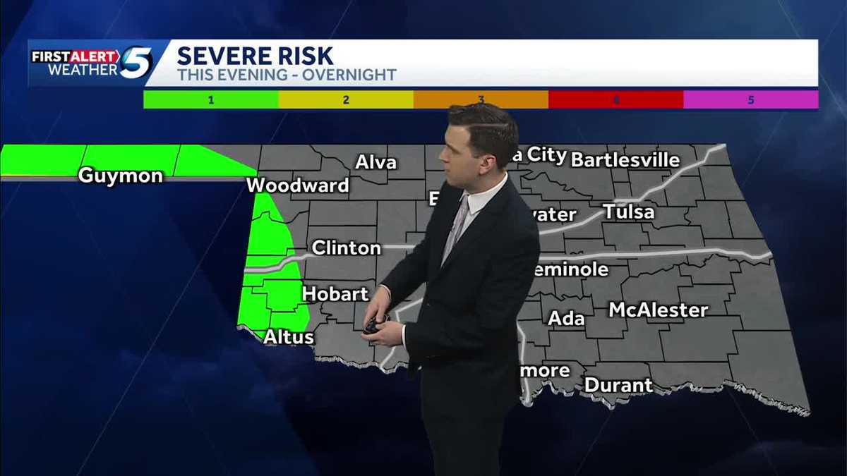 TIMELINE: Thunderstorm risk tonight in western Oklahoma, severe weather unlikely