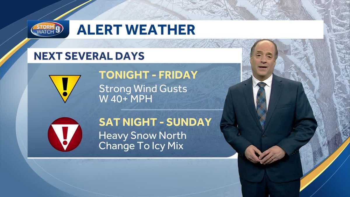 NH forecast video: Strong winds before heavy snow moves in