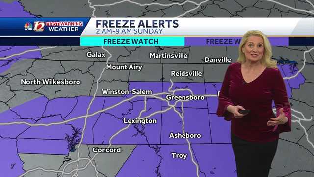 Freeze Warning for parts of North Carolina/Triad on Sunday, Sunny - Vimarsana News