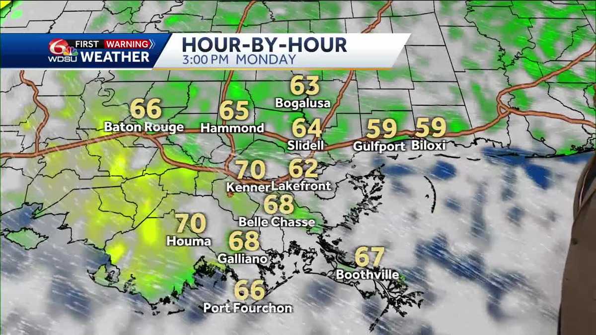 New Orleans Warmer Next Week, with Rain and Storms Tuesday to Saturday