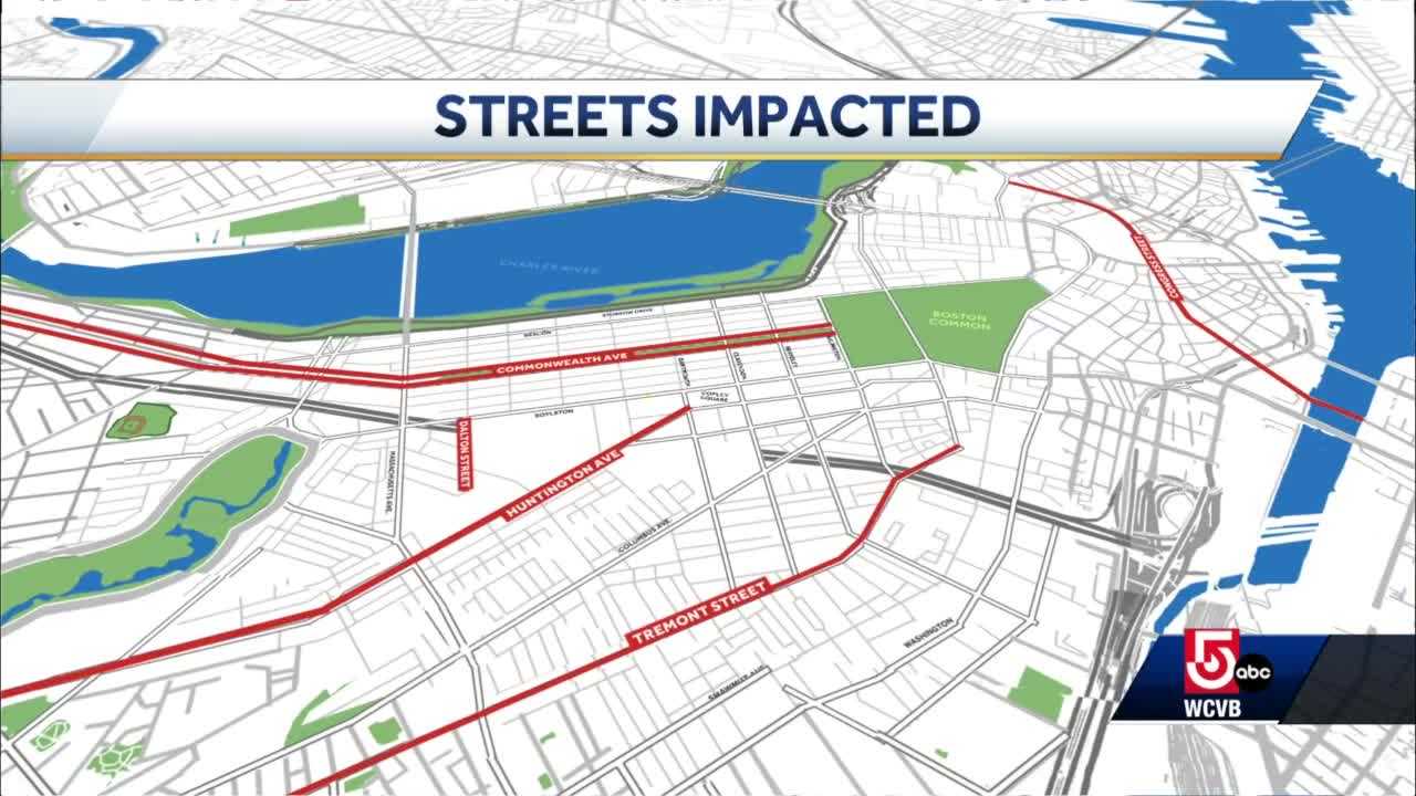 Roads closed ahead of Boston Marathon