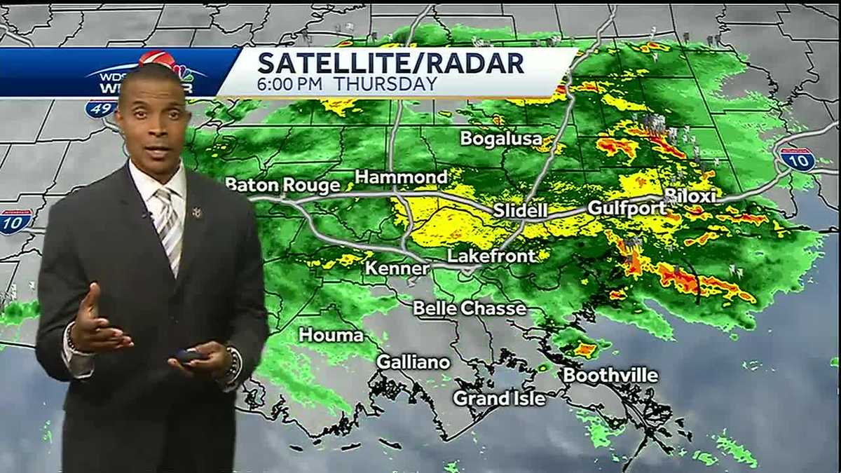 A cloudy and rainy Thursday evening