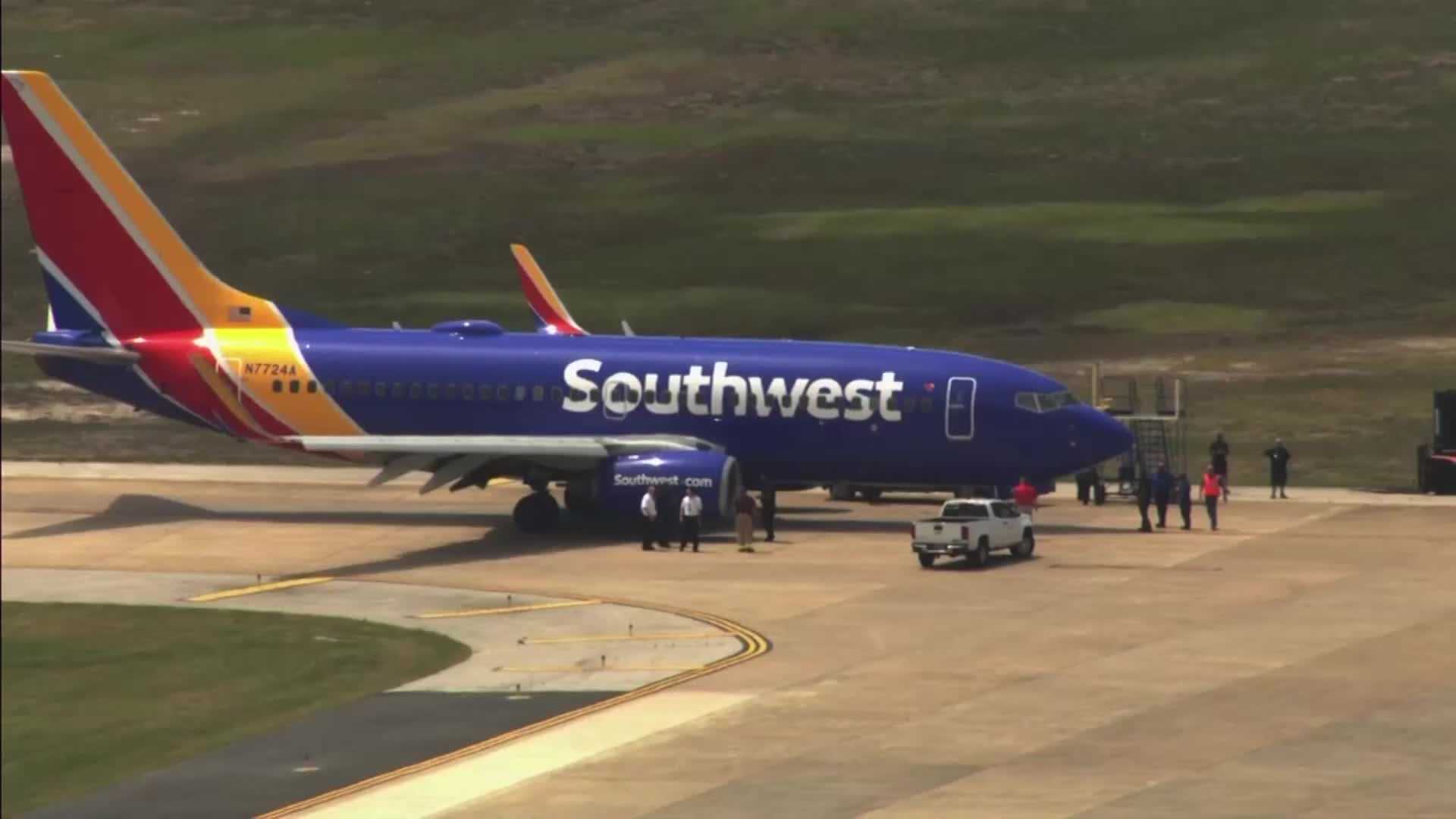 Southwest Airlines flight evacuated after engine fire