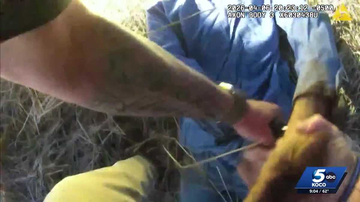 Video shows 35-mile police chase that ends in creek crash in rural Oklahoma