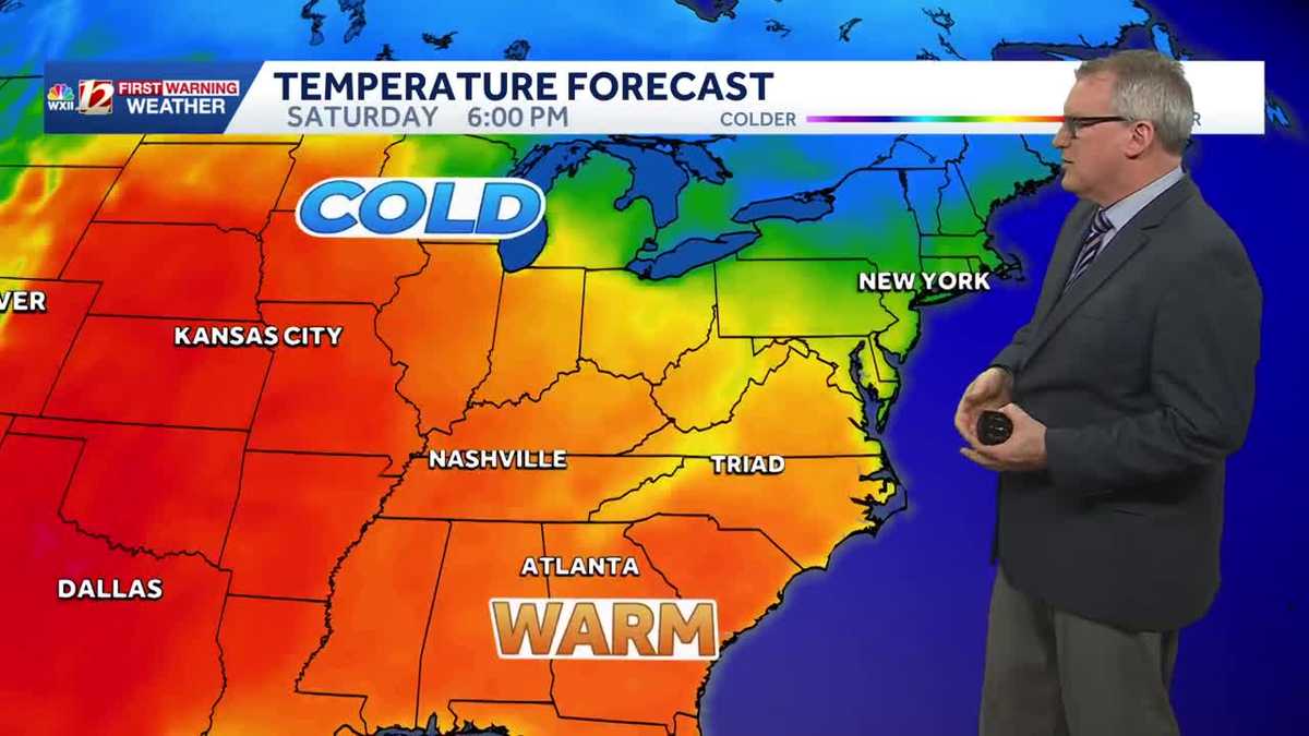 Warmer North Carolina winds warm Triad temps today