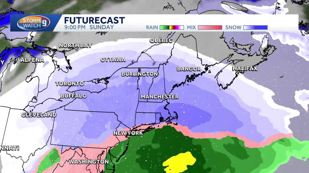 Hour-by-hour timeline: Track long-duration snowstorm for Sunday and Monday