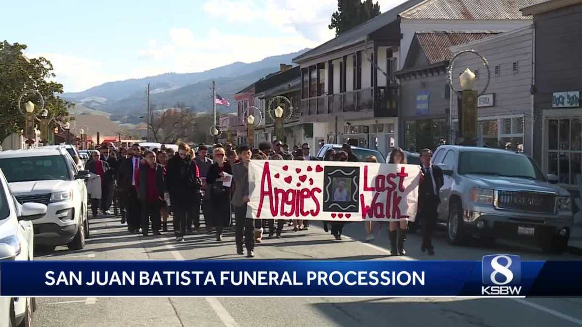 Funeral procession held in San Juan Bautista for Angie Lopez