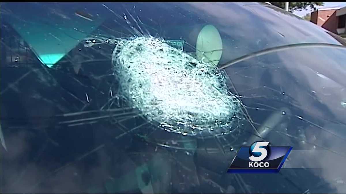 Person throws rock at Pottawatomie County vehicle, smashes windshield