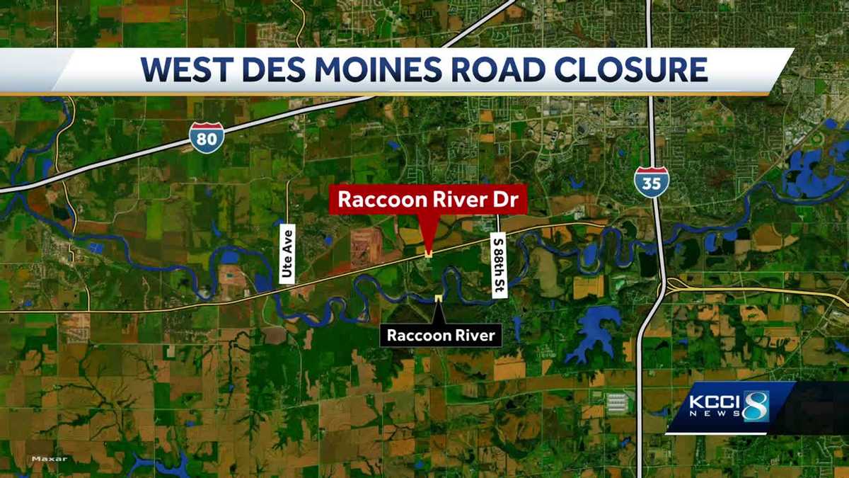 Raccoon River Drive in West Des Moines closes for construction