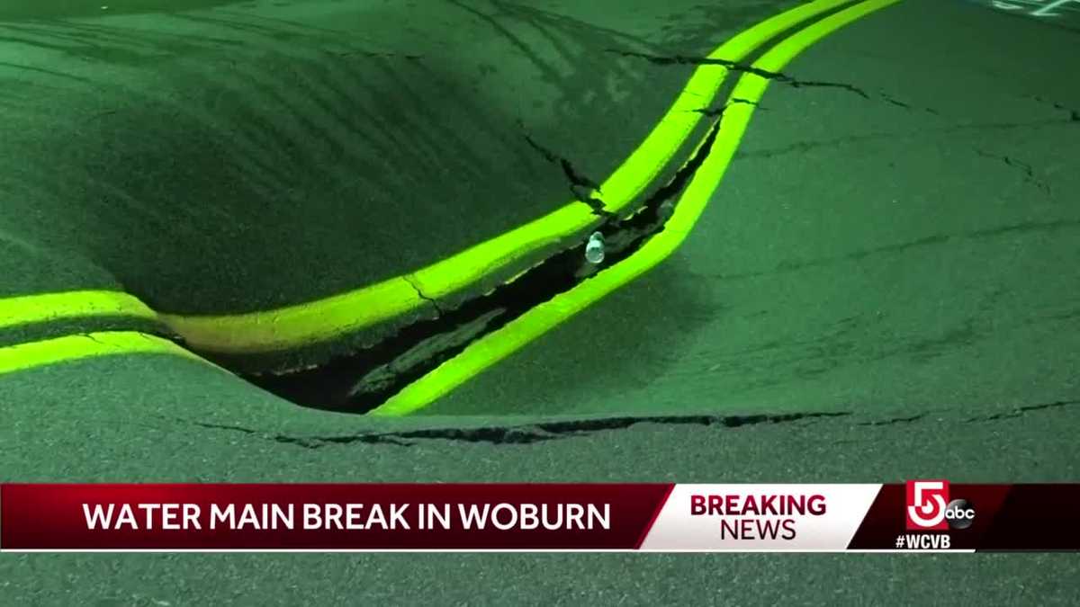 Water main break floods Woburn homes