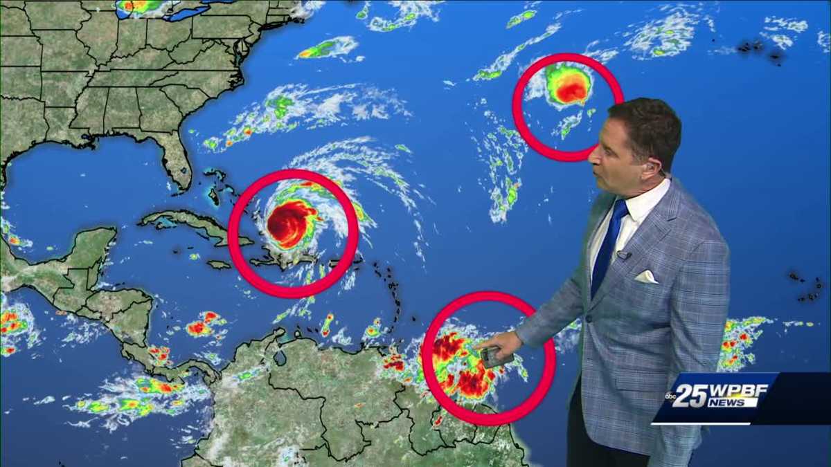Active tropics with a chance of rain in South Florida Tuesday