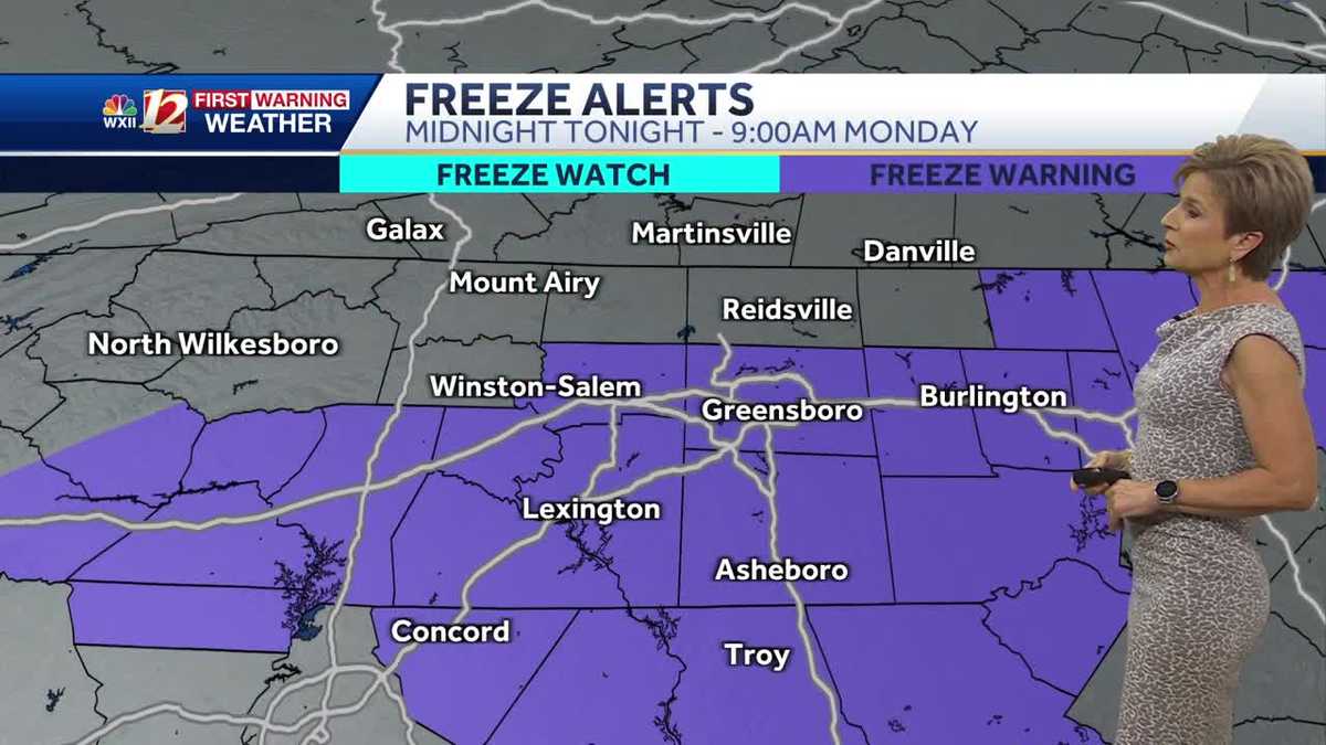 WATCH: Frost and freeze Monday morning