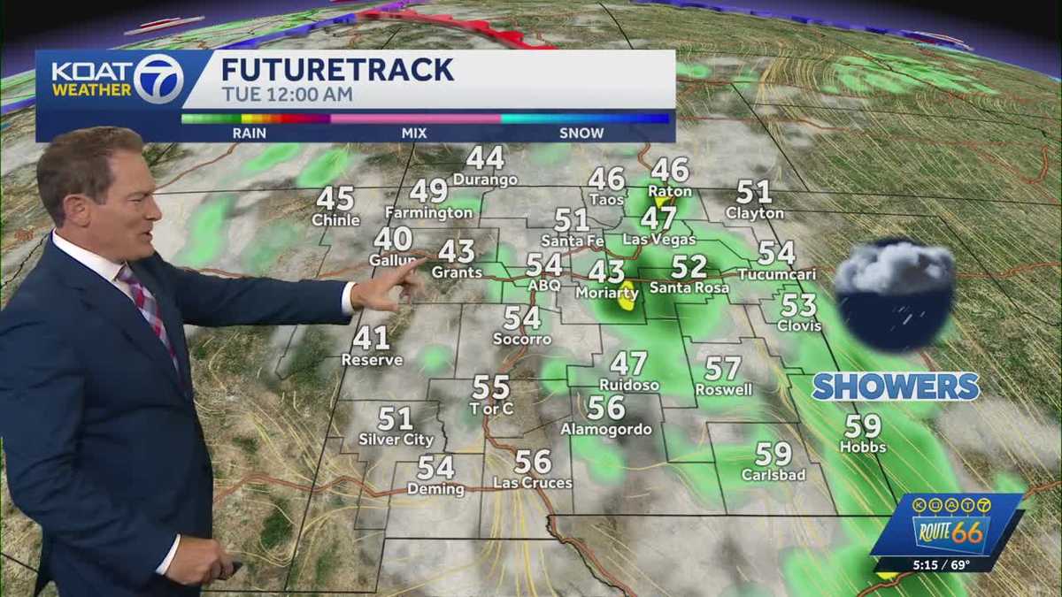 Rain and storms look to hit later today with a Flood Watch issued for Ruidoso.
