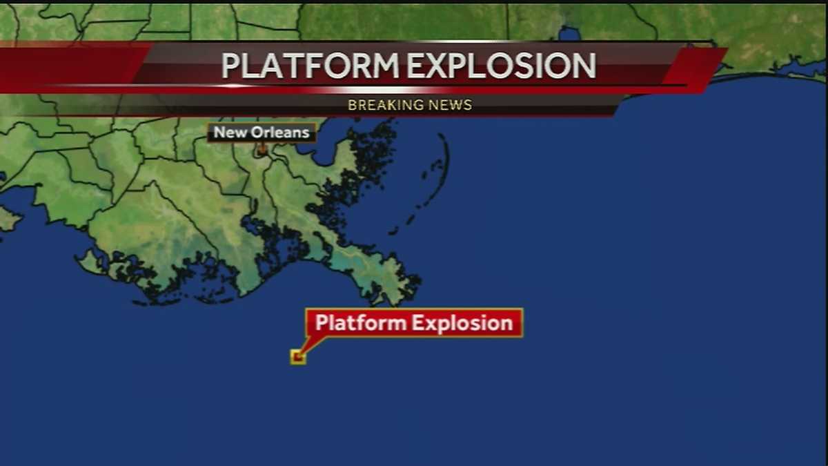 Platform explosion in Gulf of Mexico